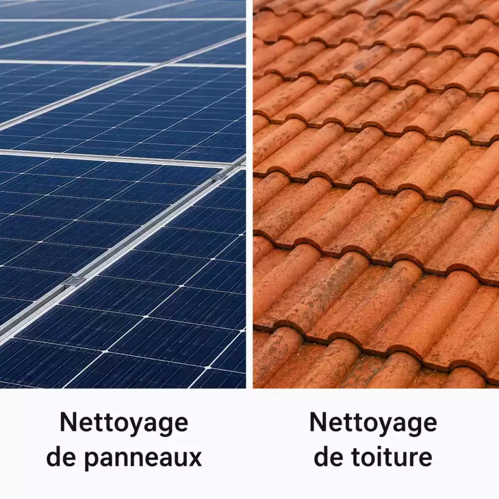 Nettoyage de panneaux et toiture